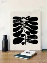 Abstract Botanical Leaf Canvas Wall Art for Living Room Home Decor – view 4