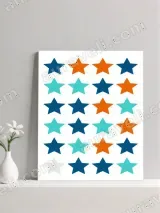 Colorful Stars Canvas Wall Art for Bedroom Living Room Home Decor – view 2