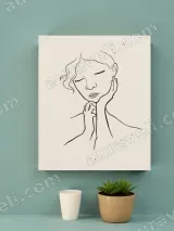 Minimalist Woman Line Art Canvas Wall Art for Bedroom & Living Room Decor – view 4