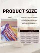 Abstract Colorful Striped Mountain Peak Canvas Wall Art for Living Room Decor – вид 7