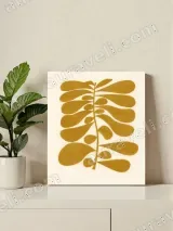 Abstract Botanical Leaf Wall Art for Living Room Decor – view 2