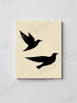 Bird Silhouettes Minimalist Canvas Wall Art for Home Decor – вид 2