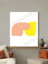 Abstract Organic Shapes Canvas Wall Art for Living Room Home Decor – view 3