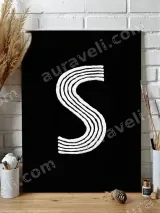 Minimalist S Line Art Wall Art for Living Room Bedroom Home Decor