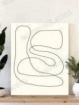 Abstract One Line Canvas Wall Art for Living Room Bedroom Home Decor