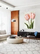Pink Tulips Floral Canvas Wall Art for Bedroom & Living Room Home Decor – view 5