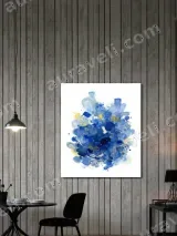 Abstract Blue & Yellow Canvas Wall Art for Living Room Bedroom Home Decor – вид 2