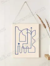 Abstract Geometric Floral Canvas Wall Art for Living Room Decor – view 2