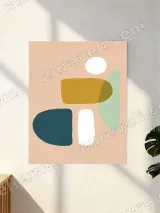 Abstract Geometric Shapes Canvas Wall Art for Living Room Home Decor – view 2