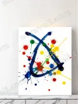 Abstract Colorful Paint Splatter Canvas Wall Art for Living Room Home Decor – view 3