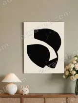 Abstract Geometric Black White Canvas Wall Art for Living Room Decor – view 4