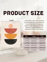 Mid - Century Modern Geometric Half - Circles Canvas Wall Art for Home Decor – view 7