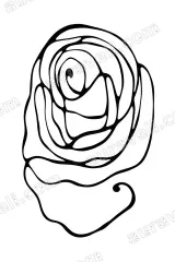 Abstract Rose Line Art Canvas Wall for Living framed modern home decor