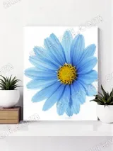 Blue Daisy Floral Canvas Wall Art for Living Room Bedroom Home Decor