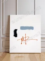 Abstract Color Block & Line Canvas Wall Art for Living Room Home Decor