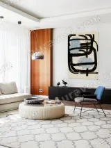 Abstract Blue Floral Canvas Wall Art for Living Room Bedroom Home Decor – view 5