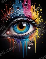 Colorful Eye Dripping Paint Canvas Wall Art for Home Decor wall art print