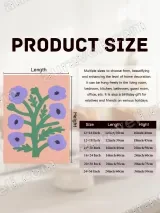 Minimalist Purple Floral Canvas Wall Art for Living Room Home Decor – view 7
