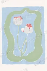Tulip Floral Canvas Wall Art for Bedroom Living Room framed modern home decor