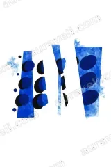 Abstract Blue Black Geometric Canvas Wall Art for Living and framed modern home decor