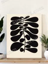 Abstract Botanical Leaf Canvas Wall Art for Living Room Home Decor