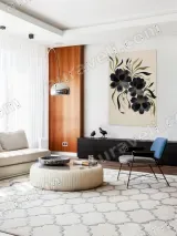 Black Floral Canvas Wall Art for Living Room Bedroom Home Decor – view 5