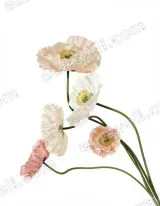 Pastel Poppies Floral Canvas Wall Art for Bedroom Living framed modern home decor