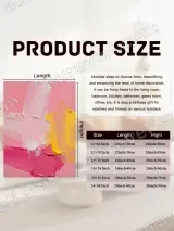 Abstract Pink & Yellow Textured Canvas Wall Art for Living Room Home Decor – вид 7