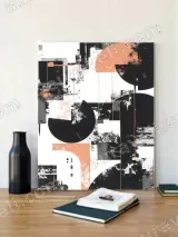 Abstract Geometric Canvas Wall Art for Living Room Home Decor – view 4