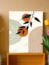 Abstract Geometric Botanical Canvas Wall Art for Living Room Home Decor – view 2