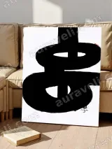 Abstract Black Geometric Canvas Print for Living Room Home Decor – view 4