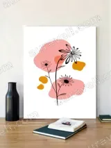 Abstract Floral Canvas Wall Art for Living Room Bedroom Home Decor