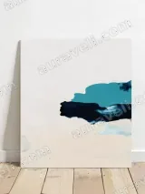 Abstract Blue Black Brushstroke Canvas Wall Art for Living Room Home Decor