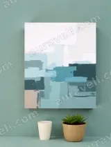 Abstract Color Block Canvas Wall Art for Living Room Bedroom Home Decor