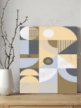 Geometric Abstract Canvas Wall Art for Living Room Bedroom Home Decor