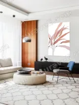 Abstract Blush Pink Botanical Leaves Canvas Wall Art for Living Room Bedroom Decor – view 4