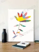 Colorful Abstract Floral Canvas Wall Art for Bedroom & Living Room Decor