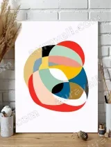 Abstract Colorful Geometric Wall Art for Living Room Bedroom Home Decor